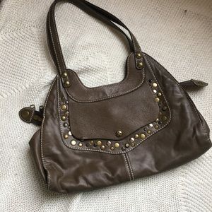 Patricia Nash Ergo Studded Leather Satchel